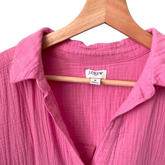 J.Crew Short-Sleeve Gauze Popover Dress with Pockets in Size Small - Picture 6 of 10